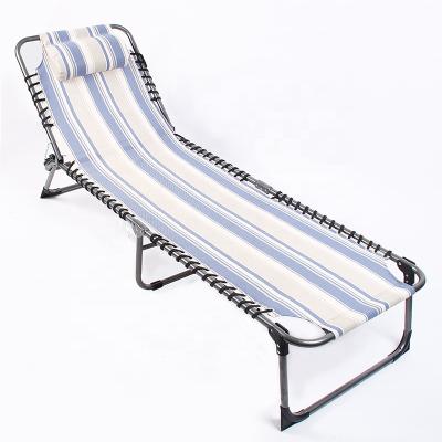 China Portable Garden Adjustable Recliner Patio Sun Lounger Outdoor Folding Sofa Bed Beach Camping for sale