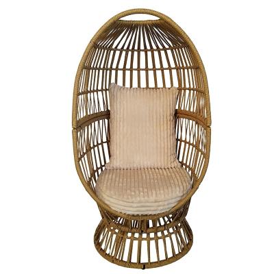 China Hot Selling Edd Shape BK-D003 Outdoor Patio Furniture Foldable Rattan Eggs Hanging Chair for sale