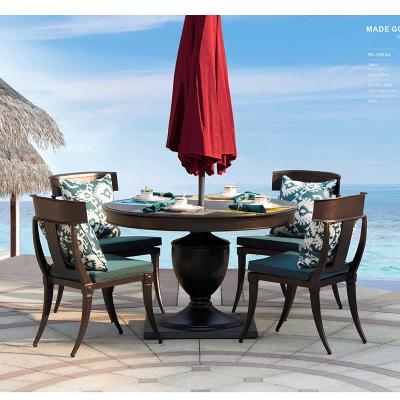 China Modern Outdoor Dining Table and Chair Cast Aluminum Furniture Set for Garden for sale