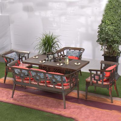 China Classic Multifunctional Metal Sofa Chinese Style Tea Table and Chair Set Coffee Table for sale