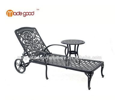 China Morden Antique Lounger Aluminum Extended Platform Chair with Wheels for sale