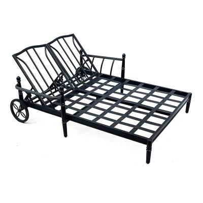 China Garden Set Hot Selling Best Selling Patio Furniture Double Chaise Lounge Aluminum Outdoor Aluminum Outdoor Swim Pool Lounger for sale