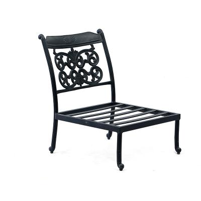 China Traditional Outdoor Metal Garden Seat Dining Table Set Chair Wicker Park Furniture Metal Picnic Table Street Customized Steel for sale