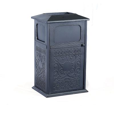 China China Garden Furniture Trash Can Design Metal Public Trash Stored Return Outside Antique for sale