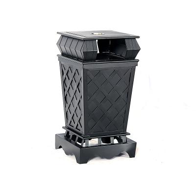 China Outdoor Garden Set Cast Aluminum Antique Garden Trash Can for sale