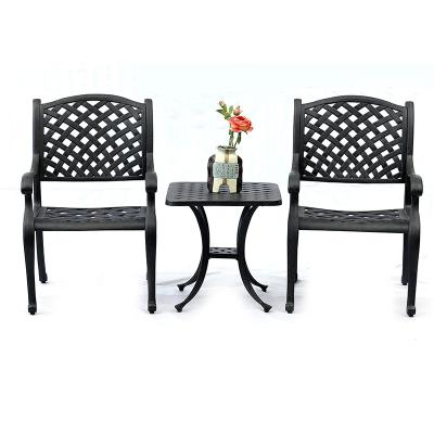 China Morden Patio Furniture Manufacturers With Cushions Metal Furniture Aluminum Outdoor Tea Or Coffee Set for sale