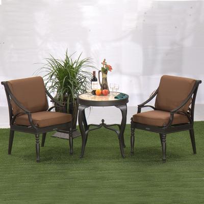 China Zhejiang Madegood Metal Chair Outdoor Court Table And Fashionable Luxury Aluminum Chair Set for sale