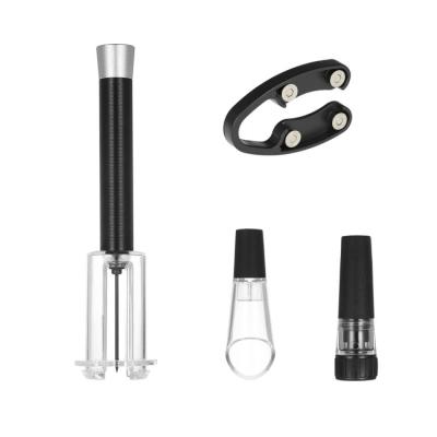 China Aluminum Alloy Air Pressure Corkscrew+Acryl Pump Factory Direct Corkscrew Corkscrew Aluminum Cutter Wine Pourer Vacuum Corkscrew for sale