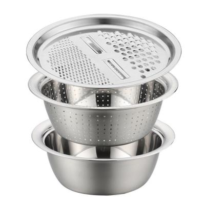 China 2021 Sustainable Wholesale Design Filter Hole Wash Rice Draining Multifunctional Stainless Steel Kitchen Basin for sale