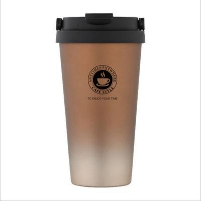 China Viable low price and high quality 500ml double-layer stainless steel stretch liner vacuum flask coffee mug for sale