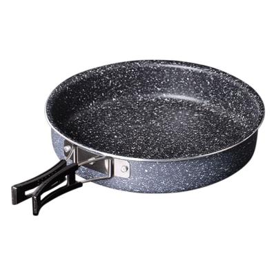 China Outdoor Kitchen Sustainable Camping Folding Omelet Cooking Wok Non Stick Pan for sale