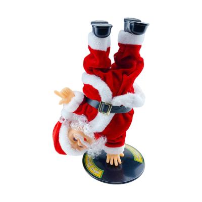 China Cute Hot Selling Creative Santa Handstand Rotating Electric Toy Gift Indoor Christmas Decoration Supplies for sale