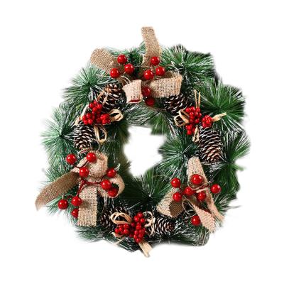 China 2021 Eco-friendly Hot Selling Handmade Christmas Decoration Wreath Christmas Decoration Supplies for sale