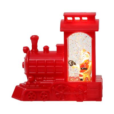 China 2021 Factory Wholesale Retro Train Christmas Lantern Musical Lead Resin Opens Gift Decoration Supplies for sale