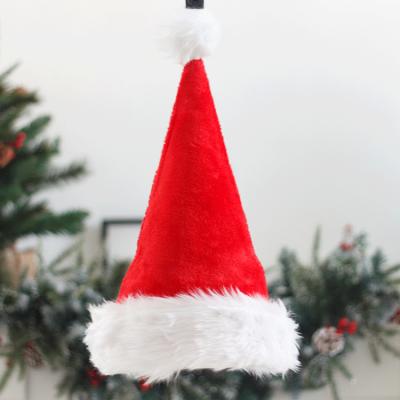 China Factory Wholesale 2021 Cute Plush Merry Christmas Decorated Funny Felt Christmas Santa Claus Hat Long Hats for sale