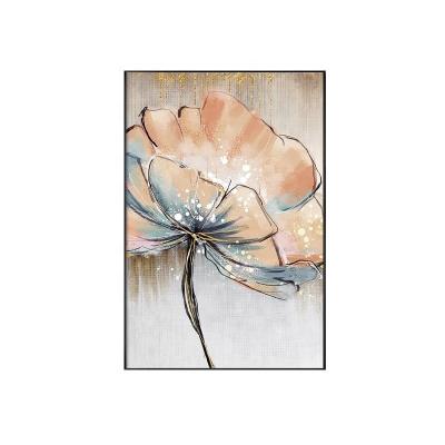 China High Quality Modern Style White Flower Diamond Canvas Oil Painting For Wall Art for sale