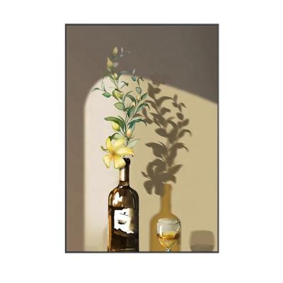 China Modern Rose In A Glass Bottle Canvas Wall Arts Painting For Living Room Landscape Paintings for sale