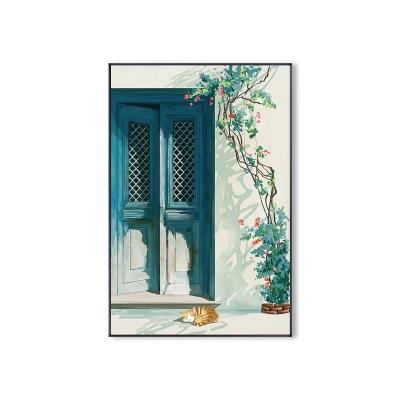 China Modern simple abstract light porch entrance wall background living room decorative painting for sale