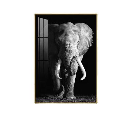 China Modern Popular Black And White Paintings And Wall Arts Elephant Painting Animals Prints Wall Art for sale