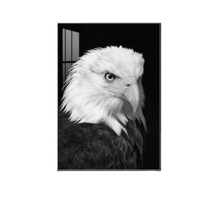 China Modern Popular Black And White Paintings And Wall Arts Eagle Painting Animals Prints Wall Art for sale