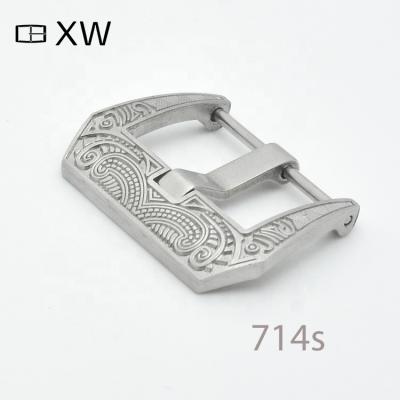 China Stainless Steel Solid 316L Stainless Steel Watch Buckle Engraved Tongue Pin Clasp For Wrist Watch Strap 18 20 22 24 Mm for sale