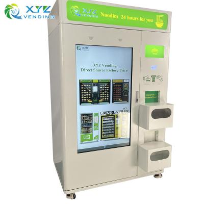 China New 55 Inch Touch Screen Guangdong Noodle Vending Machine Subway Station Patent XYZ Factory for sale