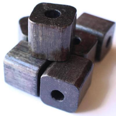 China Europe Vintage Various Size Colorful Wooden Black Square Beads for sale