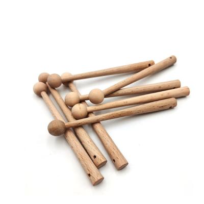 China Europe High Quality Custom Kids Wooden Drumstick Toys Wooden Head Chain Stick for sale