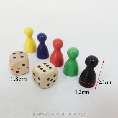 China Europe H24mm mixed colors wooden game pieces for educational boardgame toy props for sale