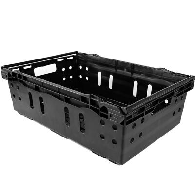 China Other Available Supermarket Market Fruit Vegetable Folding Plastic Storage Basket for sale