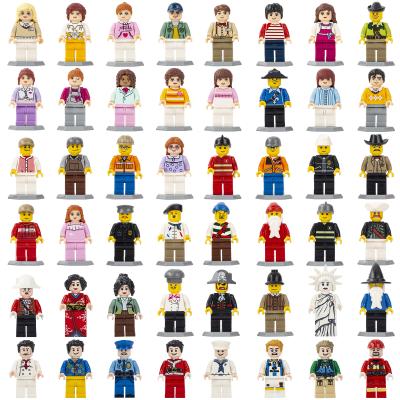 China Doctor Figure Kid Gift Boy Girl Mini Building Block Toy Building Toy 48 Cities Series Profession Person Movie Pirate Worker Teacher Action for sale