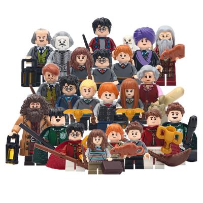 China Building Toy Mini Rubeus Hagrid Hermione Ron Harry Trolly Malfoy Dumbledore Ghost Hogwarts Swipe Potter Legoed building block figures kids toy for sale