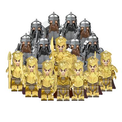 China Building Block Toy X0314 X0315 Dwarf Warrior Elf Guard Mini Action Figure Building Toy X0314 X0315 Armor Weapon Soldier Medieval Warrior for sale