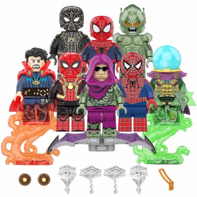 China Toy New SpiderToby Mysterio Doctor Strange Green Goblin Superhero Man Building Block Educational Mini Action Figures Kid Toys for sale