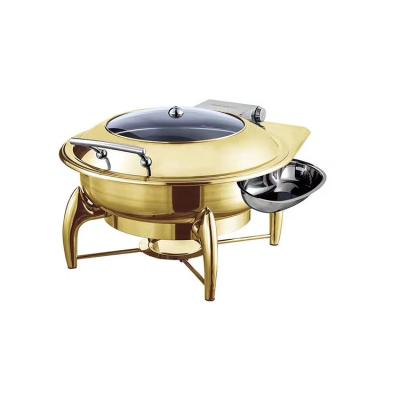 China Customized LOGO and Modern Luxury Chafing Dish Hydraulic Cheffing Dish Buffet Stainless Steel Chafing Dish for sale