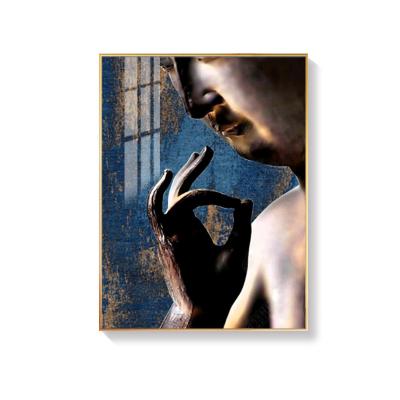 China New High Resolution Original Chinese Zen Buddha Statue Home Wall Art Decorative Painting for sale