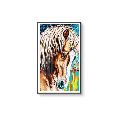 China High resolution original painting Nordic modern American horse animal decorative painting for sale