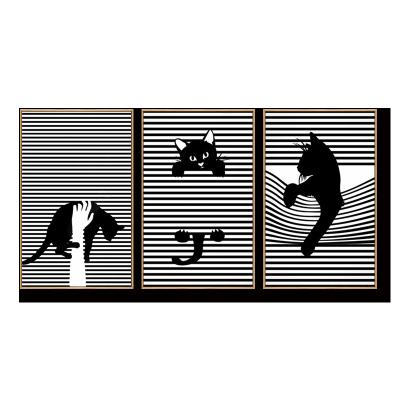 China High Resolution Custom Frame PS Original Modern Cat Animal Decorative Painting For Living Room for sale