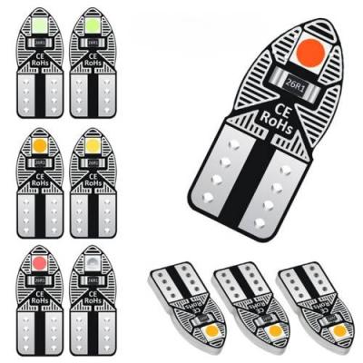 China 168 Led Car T10 Bulbs W5W 194 Aluminum Wedge 3030 2smd Interior Lights 12V License Plate Light Clearance Turn Signal Width Lighting Color for sale