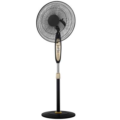 China Factory Best Price Metal OEM Manufacturer Price Pedestal/Wall Mounted/Floor 3 Types 5 Position Plastic Grill Blade Back And Gold Color Fans For Home for sale