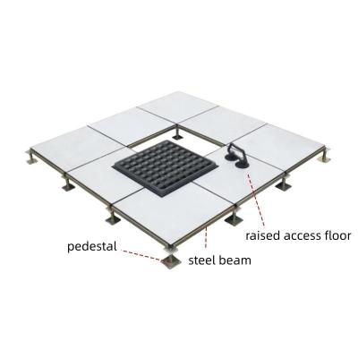 中国 グレーPVC 600x600mm データセンター アクセスフロア 販売のため