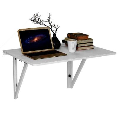 China Convertible White With 2 Brackets Computer Desk Wall Mounted Folding Table for sale