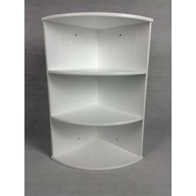 China T5097 Modern White MDF 4 Layers Corner Wall Mounted Cabinet Shelf for sale