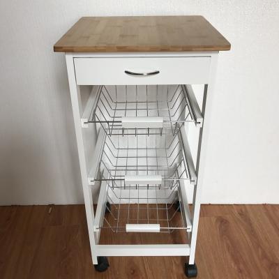 China Mobile Kitchen Cart With Rack And Drawer Restaurant Hotel Serving Cart for sale