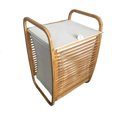 China Top Selling Bamboo Dirty Bamboo Organizer Eco-friendly Wholesale Basket Baskets Laundry Bathroom Clothes Shelf Storage for sale