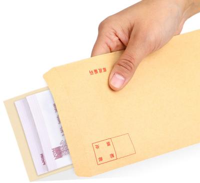 China Custom Business Envelope Window Envelope Packaging With Logo Kraft Paper High Quality Cash Envelope for sale