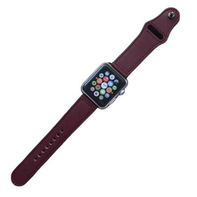 China New Type Adjustable Colorful Genuine Leather Wrist Friendly Leather Strap Watch Band Strap for sale