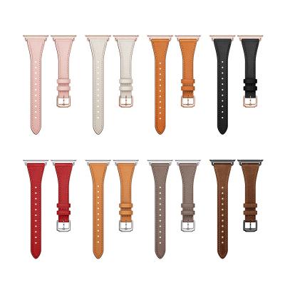 China New Type Adjustable New Design Leather Apple Watch Band Bargain Price Eco-friendly Leather Watch Band Strap for sale