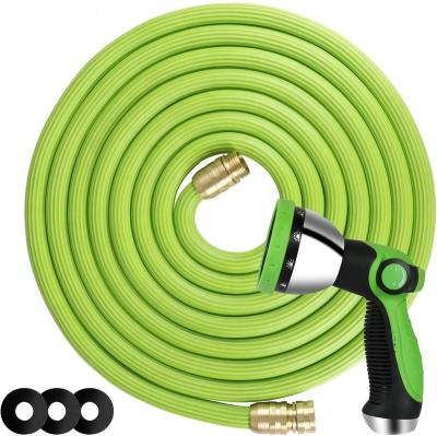 China Adjustable Value Increase Magic Garden Sprinkler Water Pipe Soft Expandable Hose Set With Spray Gun Fittings for sale