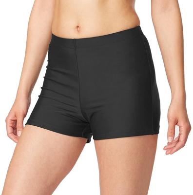 China Hot Selling Quick Dry Women's Basic High Waist Swim Bikini Short Shorts With Lining for sale